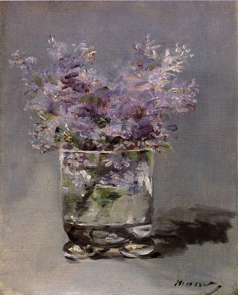 214-Édouard Manet, Lilla in un vaso di cristallo, 1882  